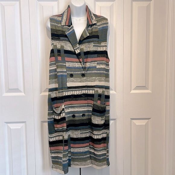 Aldo Martins Gap Printed Double Breasted Vest Size M - Picture 2 of 13
